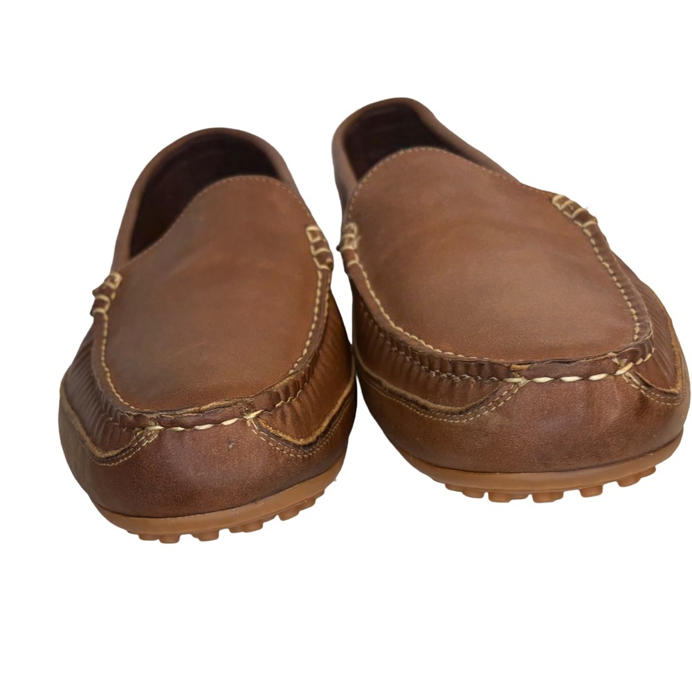 NEW! Allen Edmonds 13D Tan Leather Driving Loafers Slip-On Shoes - Picture 2 of 11